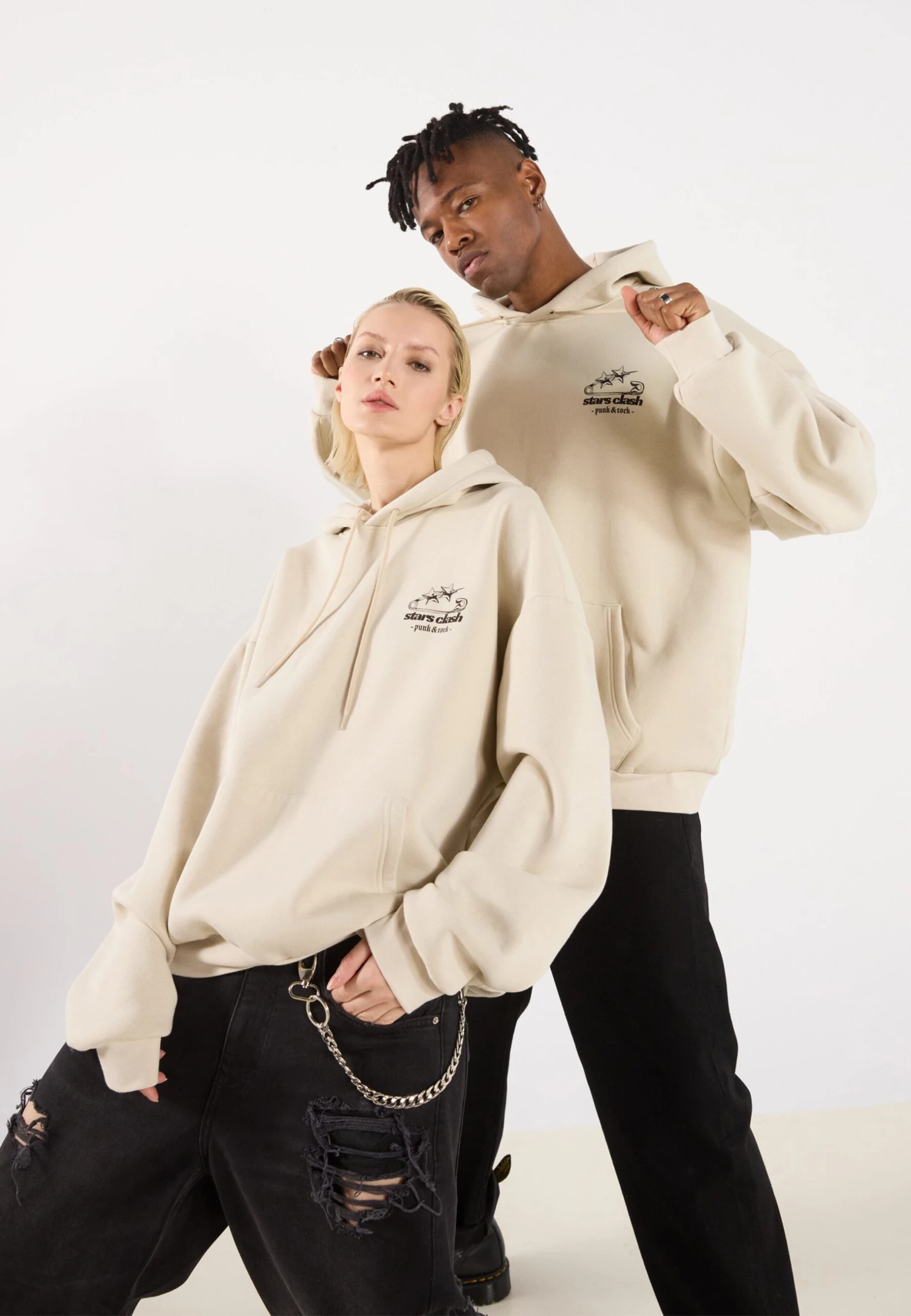 YOURTURN UNISEX - Hoodie - Oatmeal 5 YOURTURN UNISEX - Hoodie - Oatmeal - Image 3