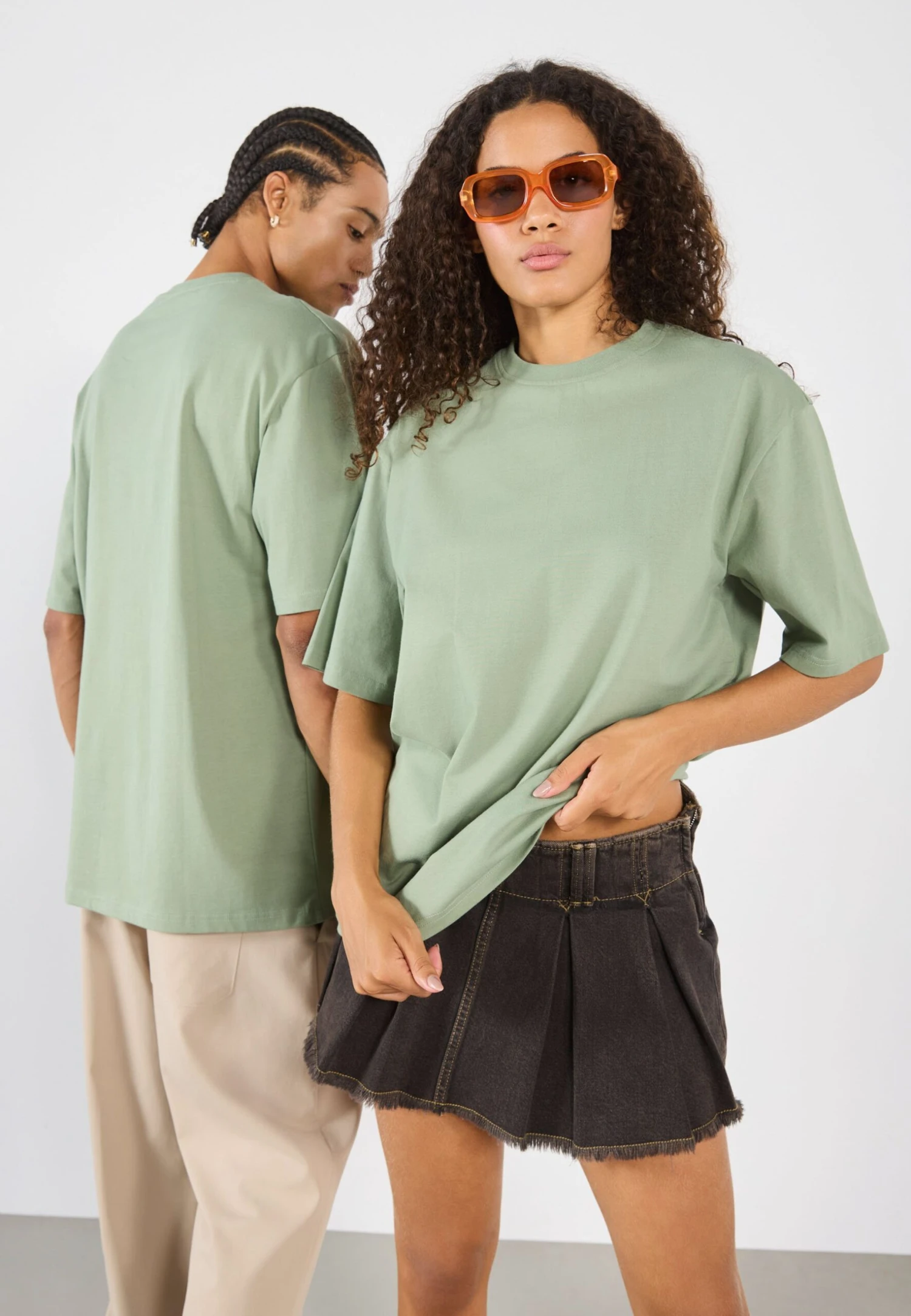 YOURTURN UNISEX 2 PACK - Basic T-shirt - Oatmeal/sea Spray 4 YOURTURN UNISEX 2 PACK - Basic T-shirt - Oatmeal/sea Spray - Image 2