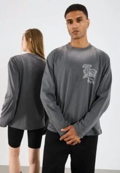 YOURTURN UNISEX - Long Sleeved Top - Grey Wash -Yourturn Shop 048188fa7383450ba852f24a3326dde5