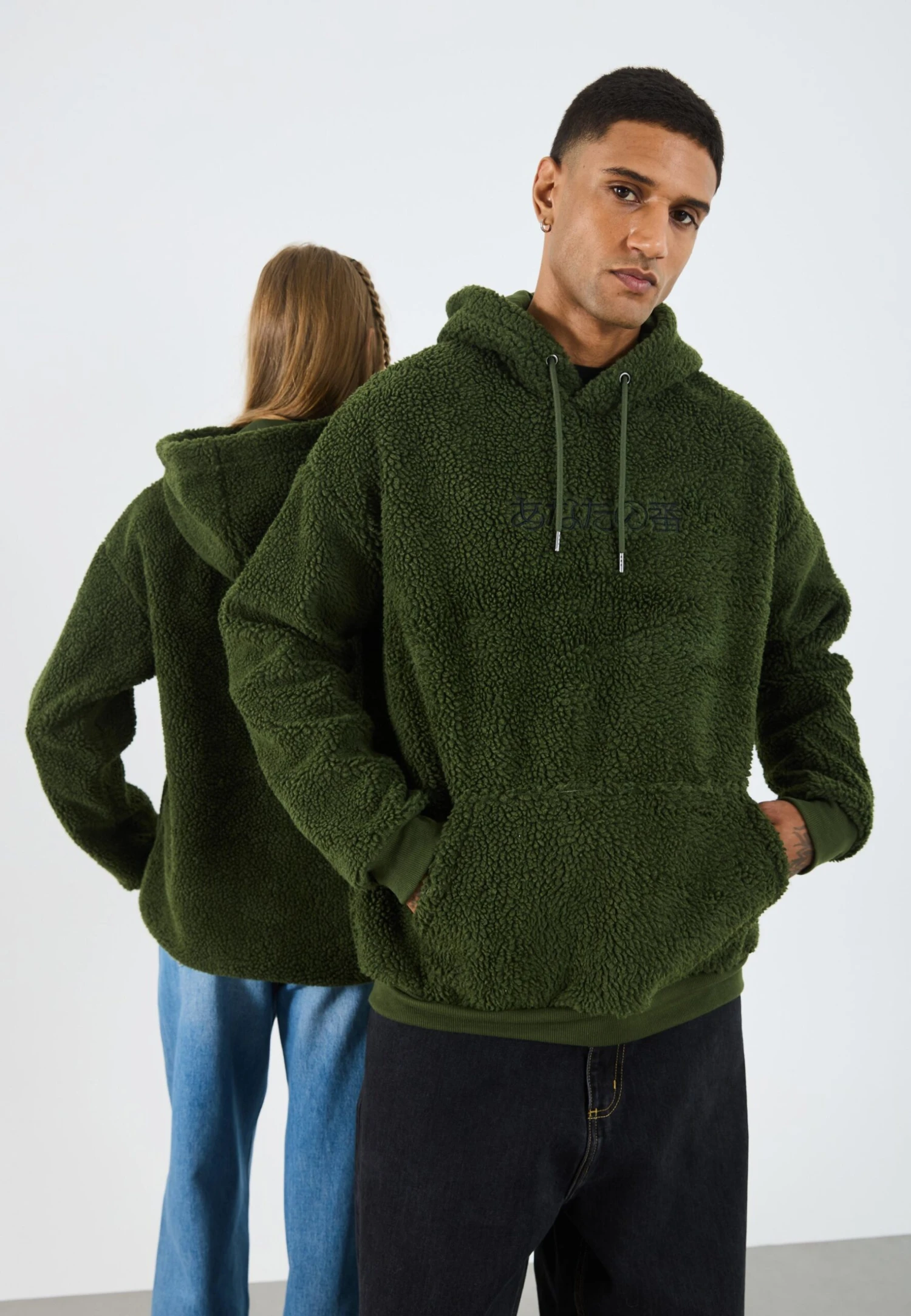 YOURTURN UNISEX - Hoodie - Dark Green 3 YOURTURN UNISEX - Hoodie - Dark Green