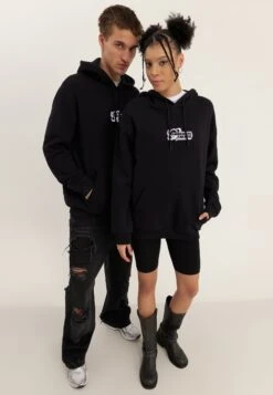 YOURTURN UNISEX - Hoodie - Black/white -Yourturn Shop 077b38c55e0b405a9ce919c7d901b710