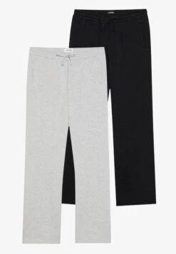 YOURTURN 2 PACK UNISEX - Tracksuit Bottoms - Black,mottled Light Grey -Yourturn Shop 09536a20adb54a8b8ff8fe7c8fad916a