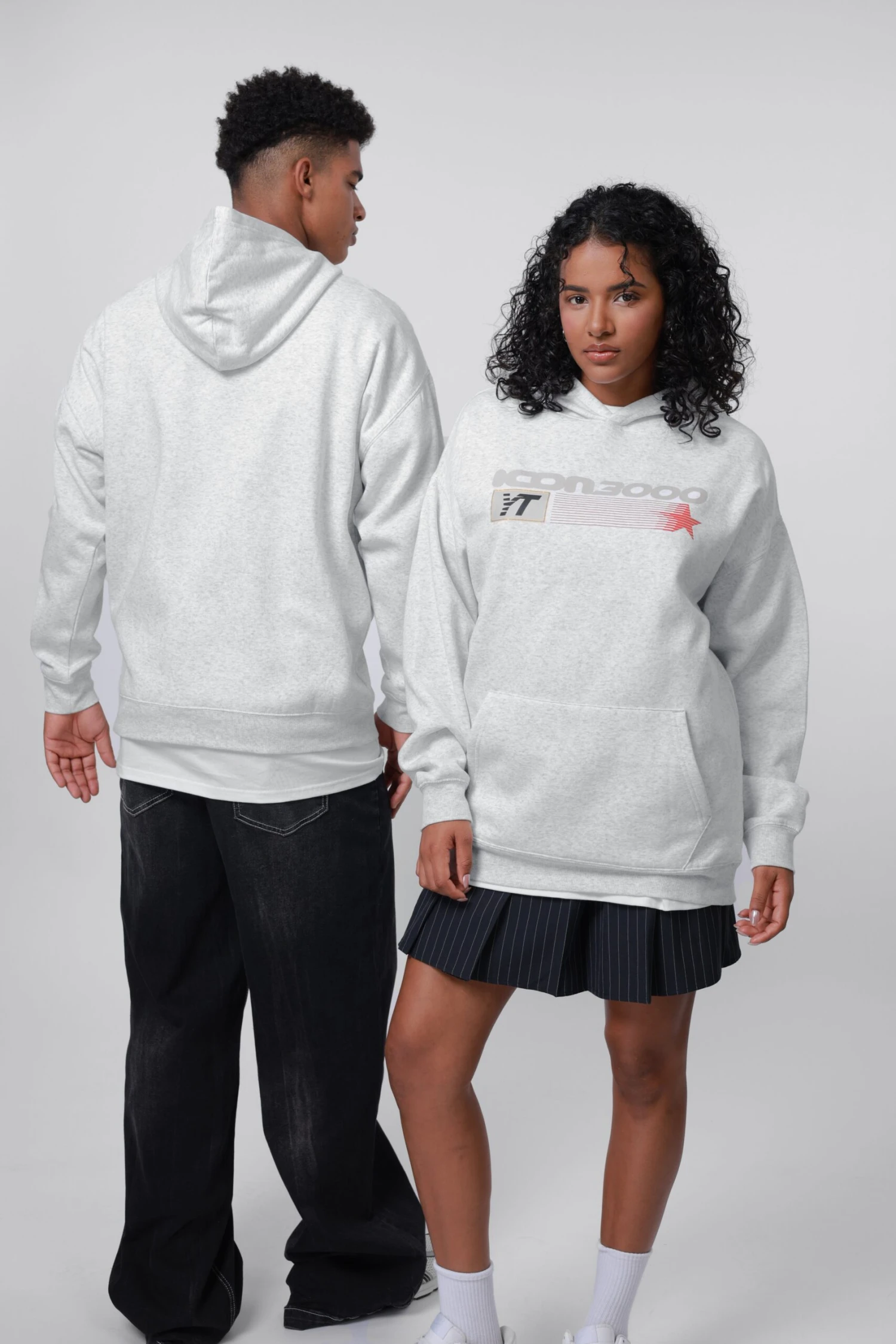 YOURTURN UNISEX - Hoodie - Grey Melange 5 YOURTURN UNISEX - Hoodie - Grey Melange - Image 3