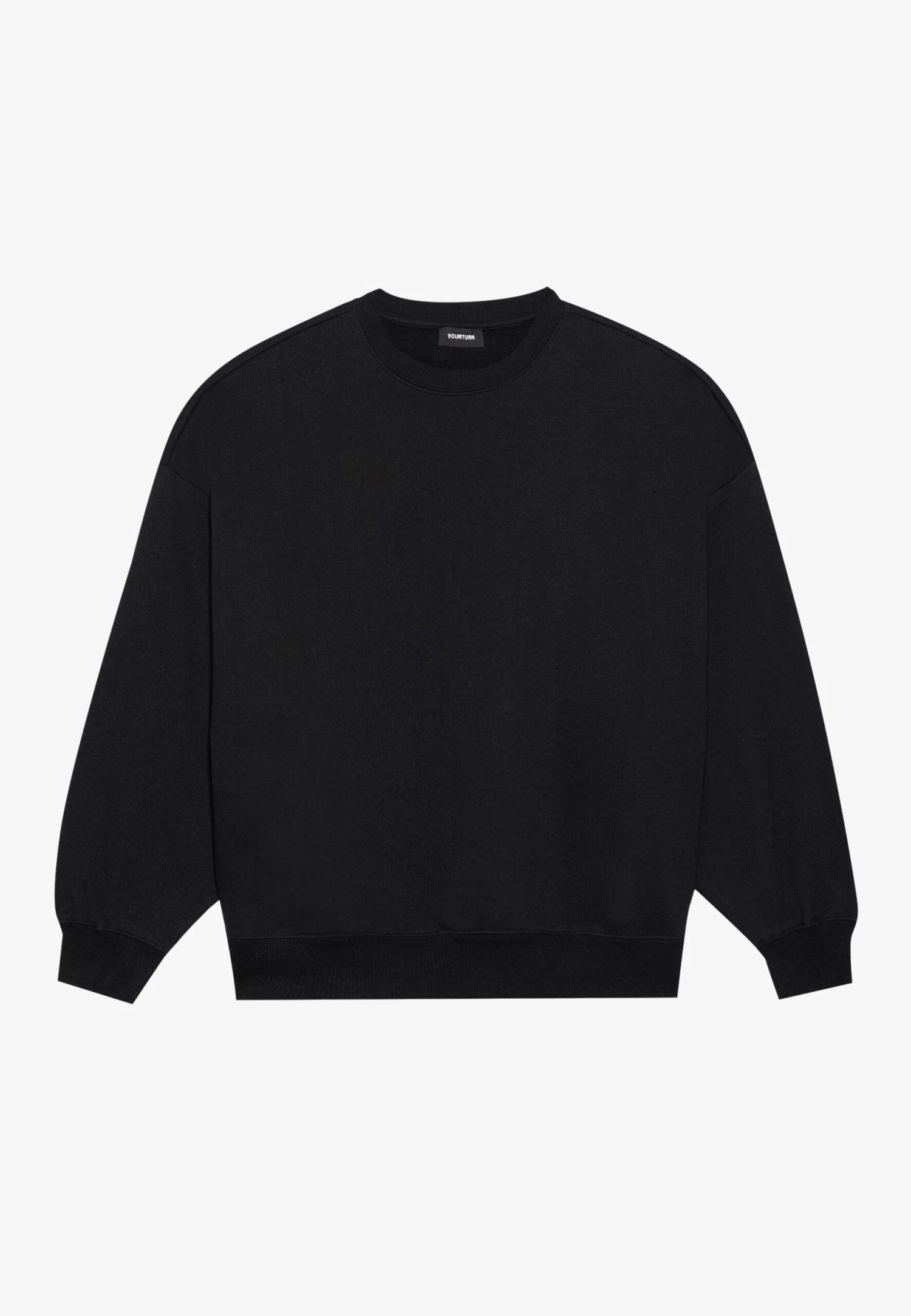 YOURTURN OVERSIZE BASIC CREWNECK UNISEX - Sweatshirt - True Black 8 YOURTURN OVERSIZE BASIC CREWNECK UNISEX - Sweatshirt - True Black - Image 6