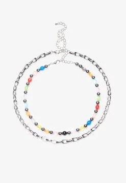 YOURTURN UNISEX 2 PACK - Necklace - Silver-coloured