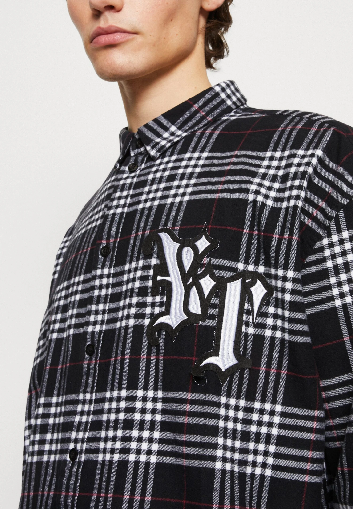 YOURTURN Unisex - Button-Down Blouse - White/Black 8 YOURTURN Unisex - Button-Down Blouse - White/Black - Image 6