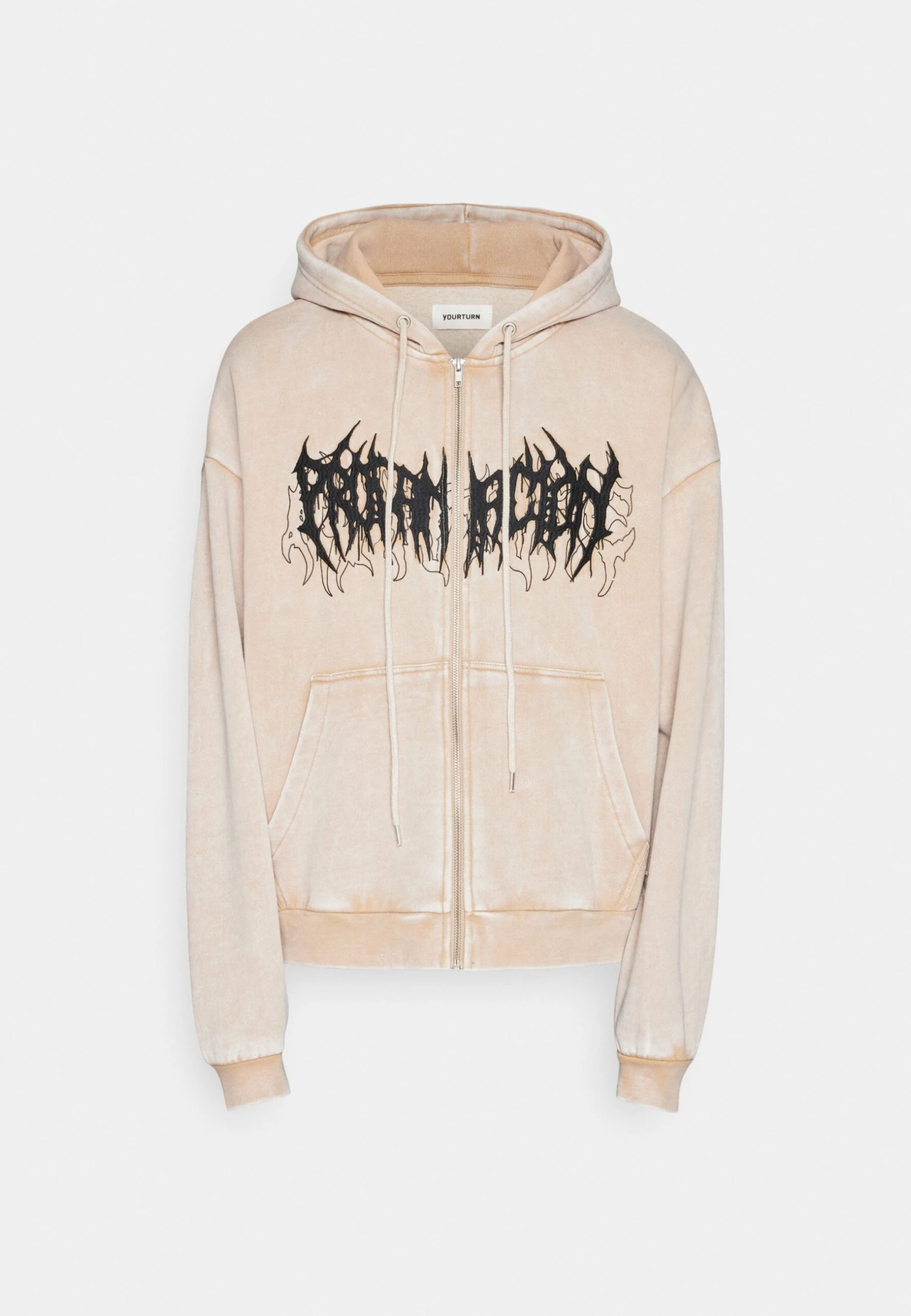 YOURTURN WASHED ZIP-HOODIE UNISEX - Zip-up Sweatshirt - Black 9 YOURTURN WASHED ZIP-HOODIE UNISEX - Zip-up Sweatshirt - Black - Image 7