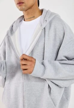 YOURTURN OVERSIZE BASIC ZIP HOODIE UNISEX - Zip-up Sweatshirt - Mottled-grey 16 YOURTURN OVERSIZE BASIC ZIP HOODIE UNISEX - Zip-up Sweatshirt - Mottled-grey -Yourturn Shop 15e14787acfc478da700295bfb47e8d7