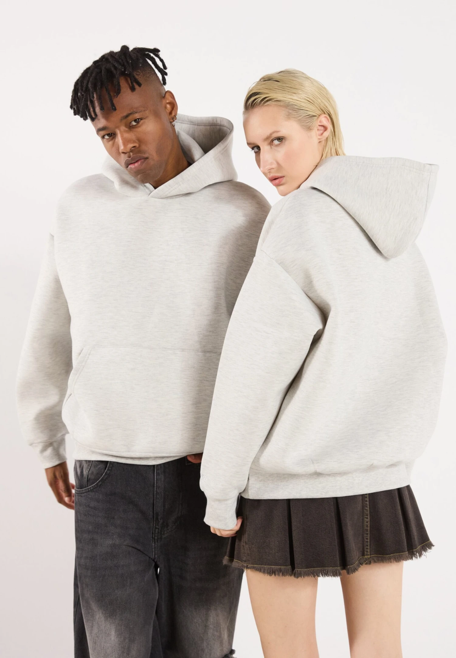 YOURTURN UNISEX - Sweatshirt - Mottled Light Grey 6 YOURTURN UNISEX - Sweatshirt - Mottled Light Grey - Image 4