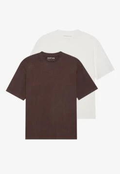 YOURTURN UNISEX 2 PACK BASIC BOXY T SHIRT - Basic T-shirt - Coffee Bean/egret 19 YOURTURN UNISEX 2 PACK BASIC BOXY T SHIRT - Basic T-shirt - Coffee Bean/egret -Yourturn Shop 1bb16159104b444b84e980a2c731d3fe
