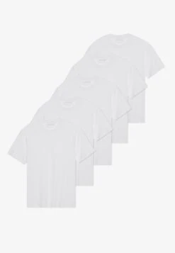 YOURTURN UNISEX 5 PACK BASIC LOOSE T-SHIRT - Basic T-shirt - White -Yourturn Shop 1d494fe0ffa54ae0a9f0a827d7f4826e