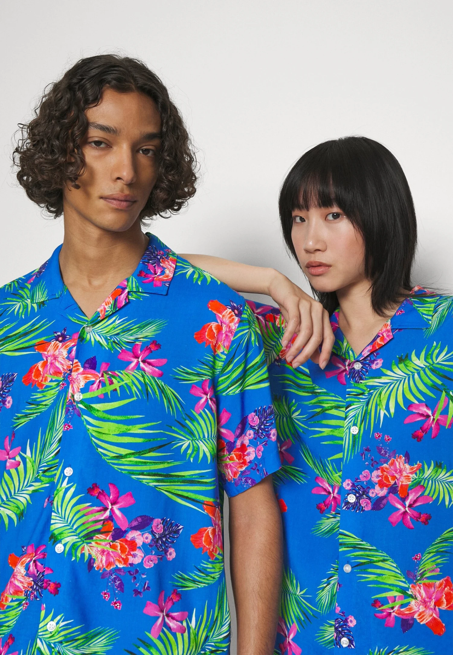 YOURTURN Unisex - Button-Down Blouse - Blue 7 YOURTURN Unisex - Button-Down Blouse - Blue - Image 5