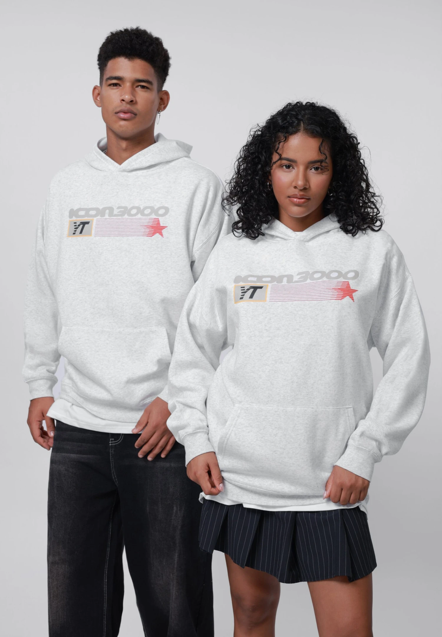 YOURTURN UNISEX - Hoodie - Grey Melange 3 YOURTURN UNISEX - Hoodie - Grey Melange