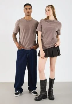 YOURTURN UNISEX - Print T-shirt - Washed Brown -Yourturn Shop 2612f047057742229799e8cad83f65c9