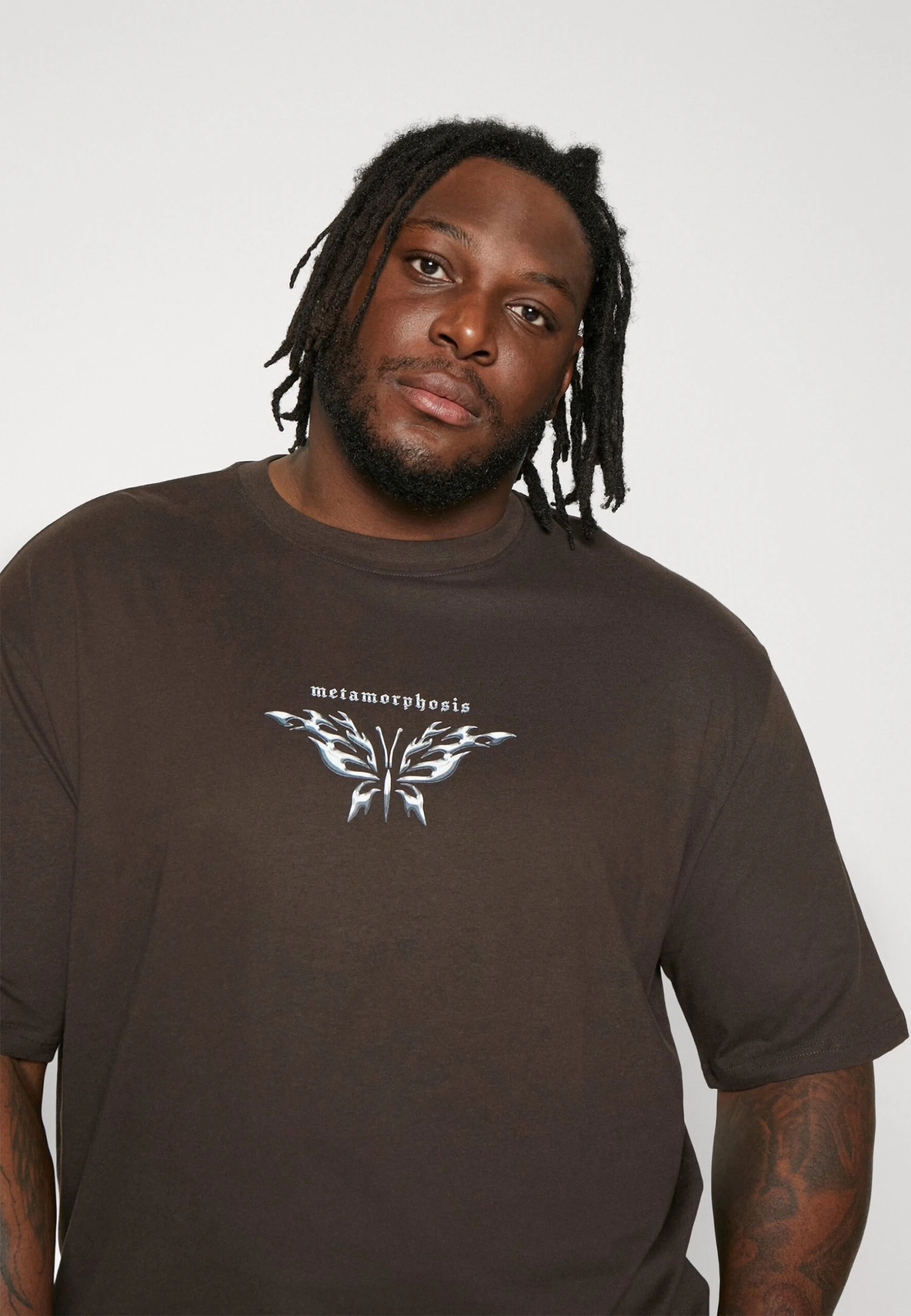 YOURTURN Print T-Shirt - Brown 6 YOURTURN Print T-Shirt - Brown - Image 4