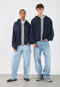 YOURTURN UNISEX - Hoodie - Dark Blue/grey Snow Wash -Yourturn Shop 281100f3620b46e595e4d74b177ec9a5