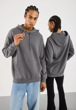 YOURTURN UNISEX - Hoodie - Mottled Dark Grey