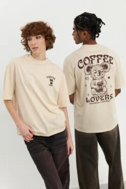 YOURTURN UNISEX - Print T-shirt - Off-white