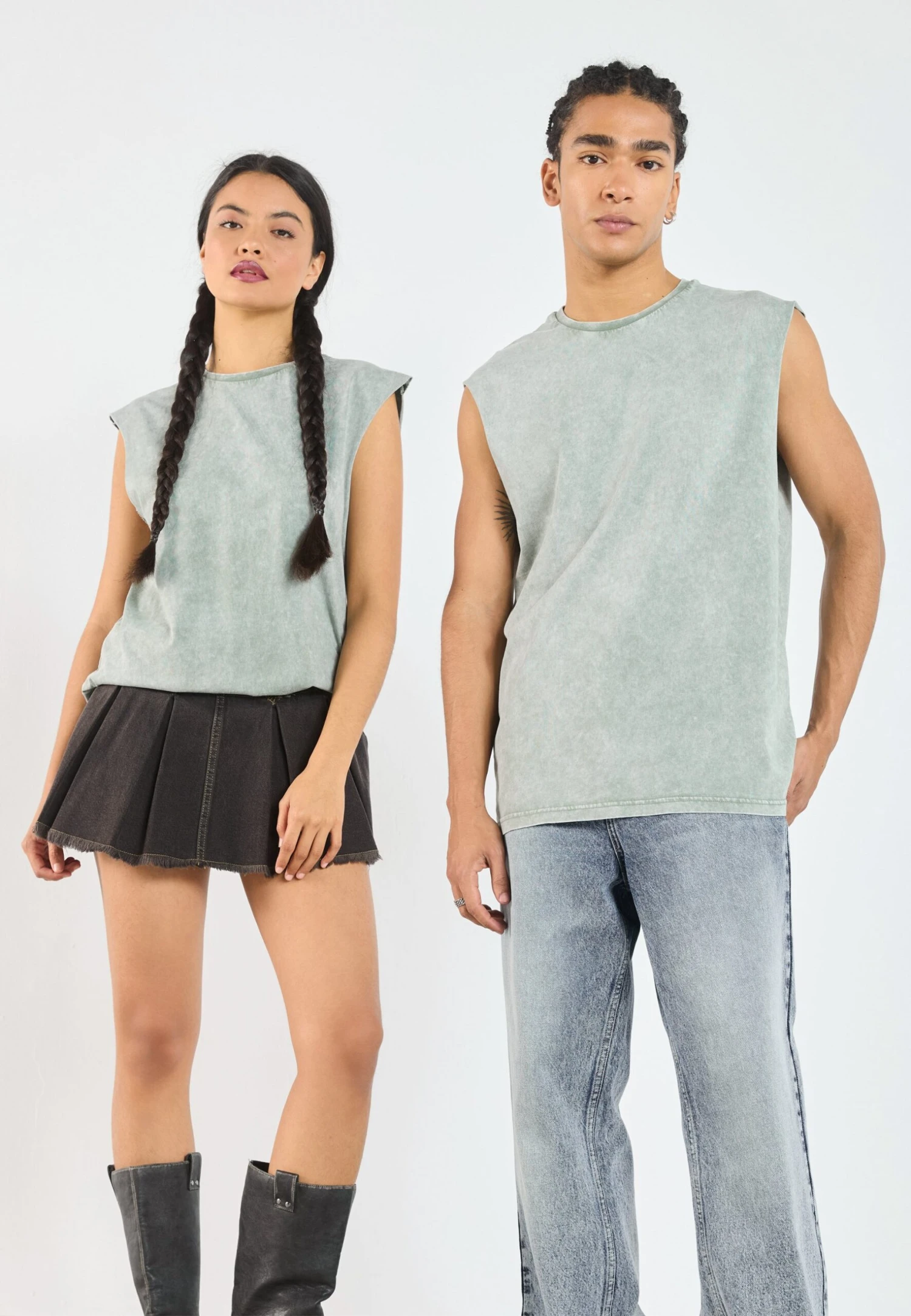 YOURTURN UNISEX 2 PACK - Print T-shirt - Sea Spray/desert Taupe 4 YOURTURN UNISEX 2 PACK - Print T-shirt - Sea Spray/desert Taupe - Image 2