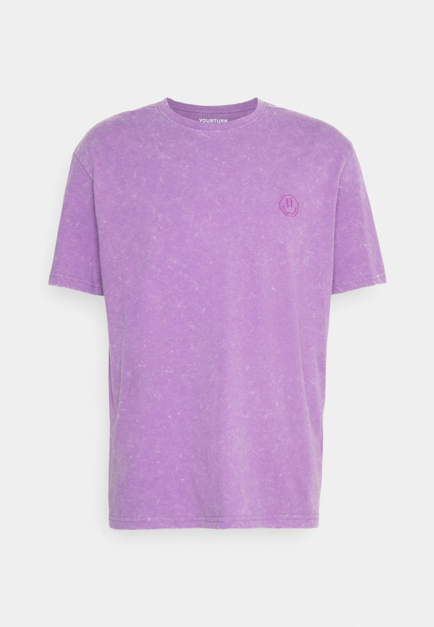 YOURTURN Yt-0722-1002Smiley Wash Tee / 404 - Purple - Basic T-Shirt - 404 - Purple 7 YOURTURN Yt-0722-1002Smiley Wash Tee / 404 - Purple - Basic T-Shirt - 404 - Purple - Image 5