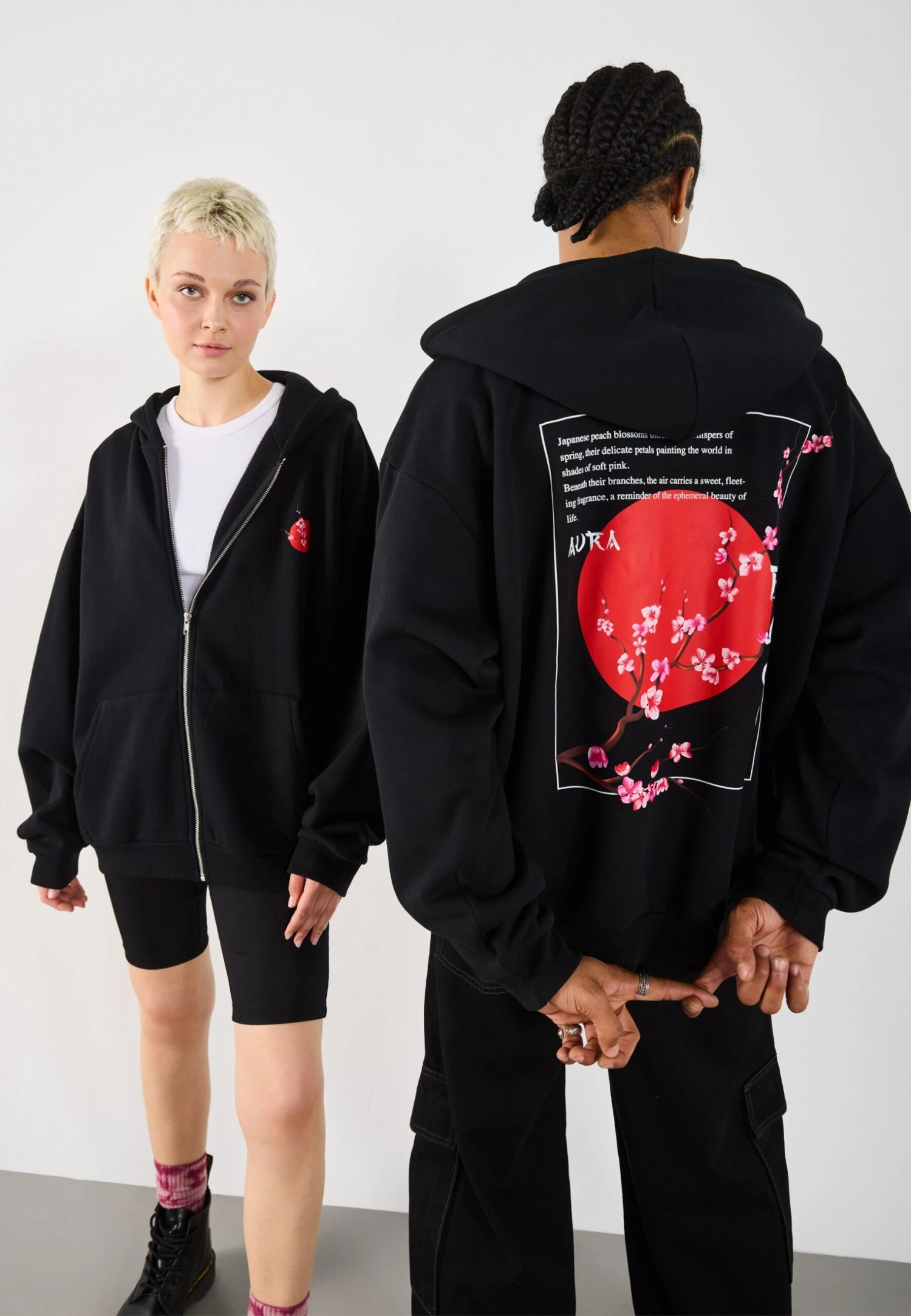 YOURTURN UNISEX - Zip-up Sweatshirt - True Black 3 YOURTURN UNISEX - Zip-up Sweatshirt - True Black