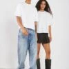 YOURTURN 2 PACK UNISEX BASIC BOXY CROPPED T-SHIRT - Basic T-shirt - Bright White -Yourturn Shop 3760ab32f2e7480986d60e29fae18ad4