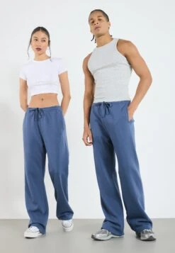 YOURTURN UNISEX - Tracksuit Bottoms - Blue