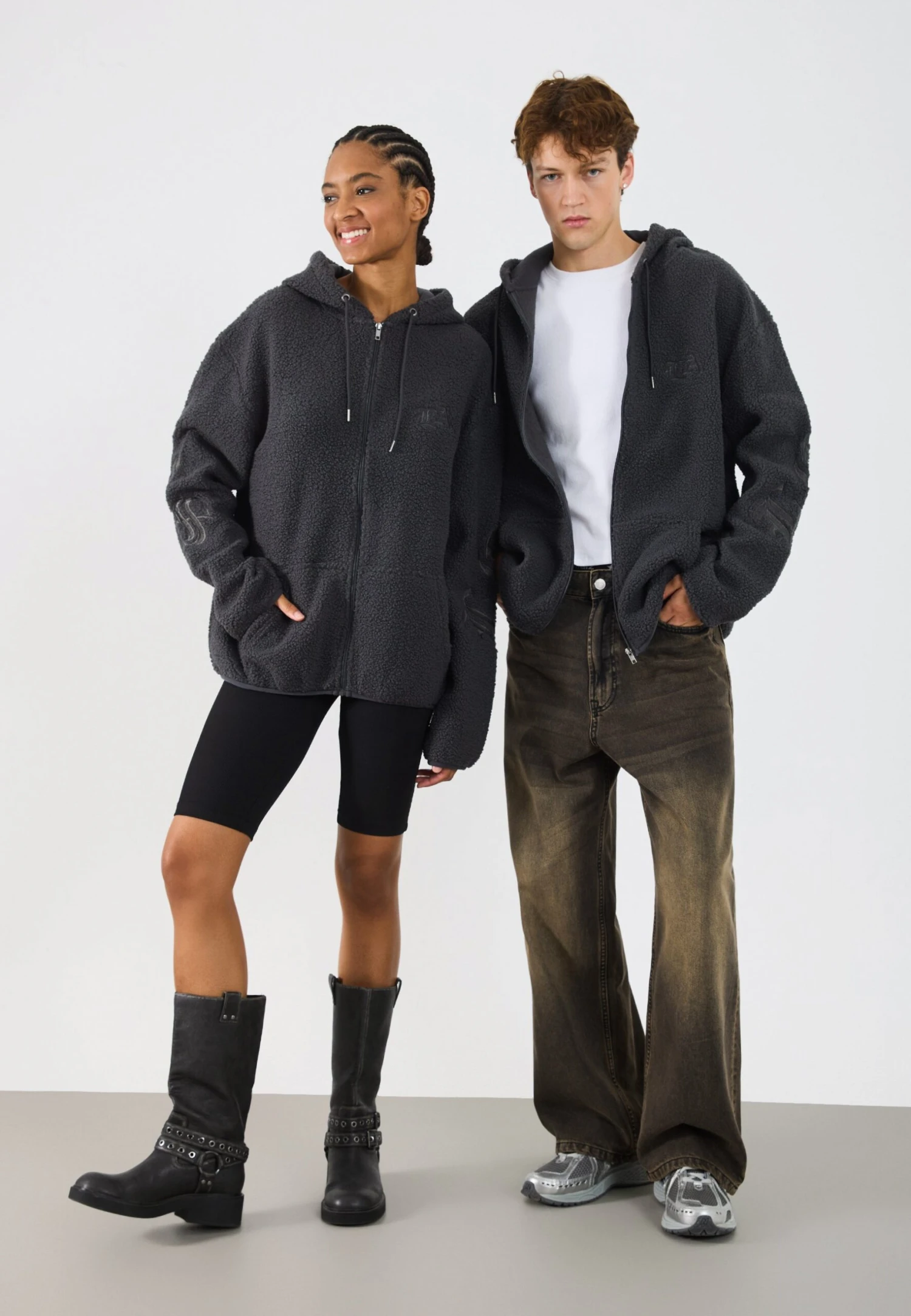 YOURTURN TEDDY JACKET UNISEX - Fleece Jacket - Forged Iron 6 YOURTURN TEDDY JACKET UNISEX - Fleece Jacket - Forged Iron - Image 4