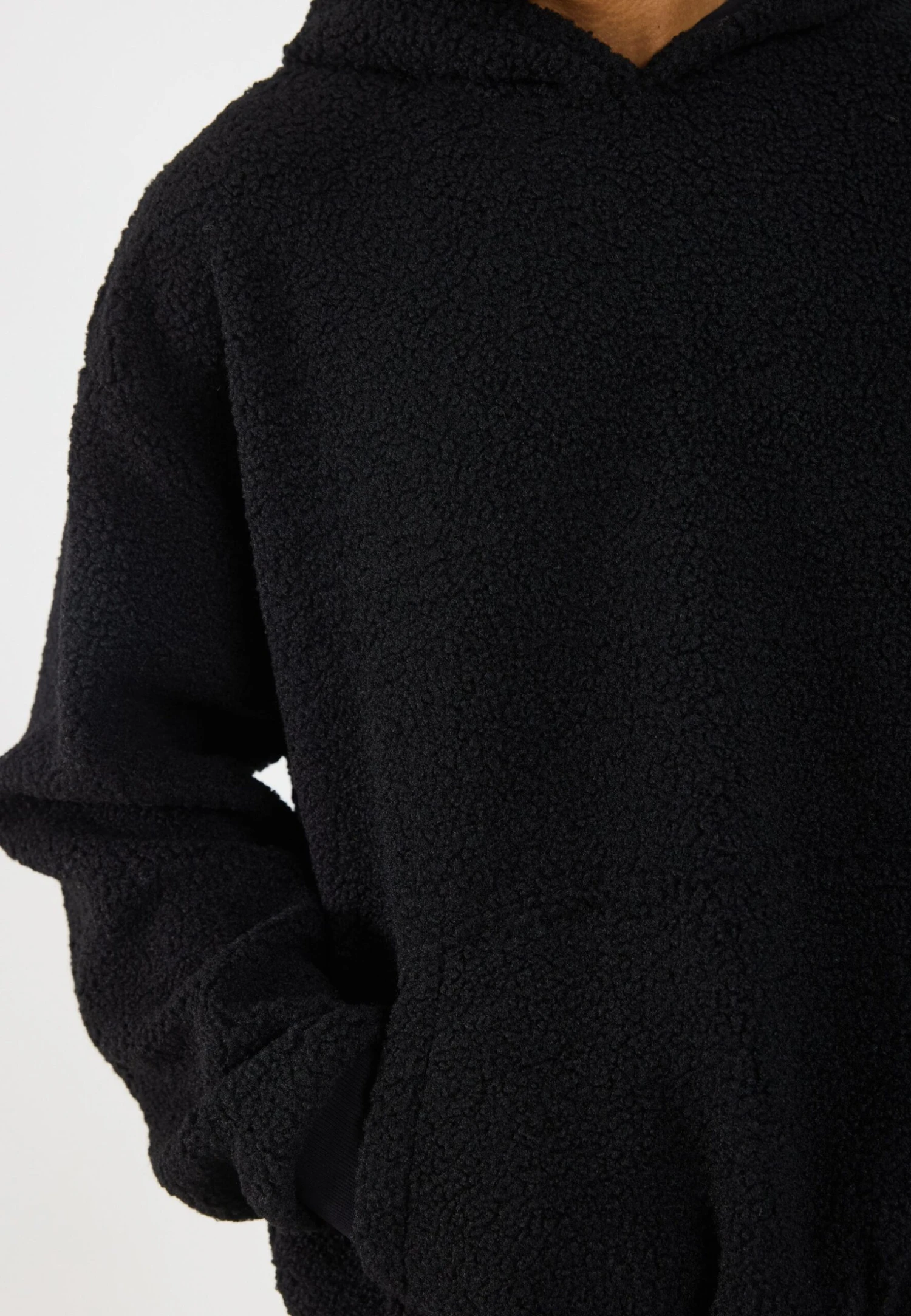 YOURTURN SHERPA BASIC UNISEX - Hoodie - Black 9 YOURTURN SHERPA BASIC UNISEX - Hoodie - Black - Image 7