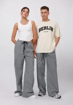 YOURTURN UNISEX - Trousers - Black,grey,white -Yourturn Shop 44624993d2444033ad9cc142f9d736cc