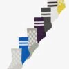UNISEX 7 PACK - Socks - White/purple/blue -Yourturn Shop 44998705a22e4df4a2668f48ac162a0e