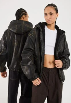 YOURTURN UNISEX - Faux Leather Jacket