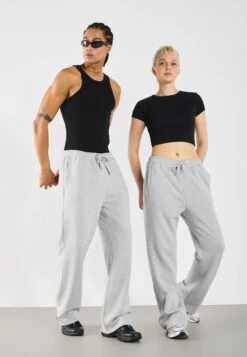 YOURTURN 2 PACK UNISEX - Tracksuit Bottoms - Black,mottled Light Grey