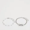 YOURTURN DC240926-529B-2PK UNISEX - Bracelet - Silver-coloured