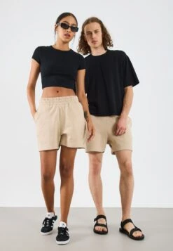 YOURTURN 2 PACK UNISEX - Sports Shorts - Black/tan