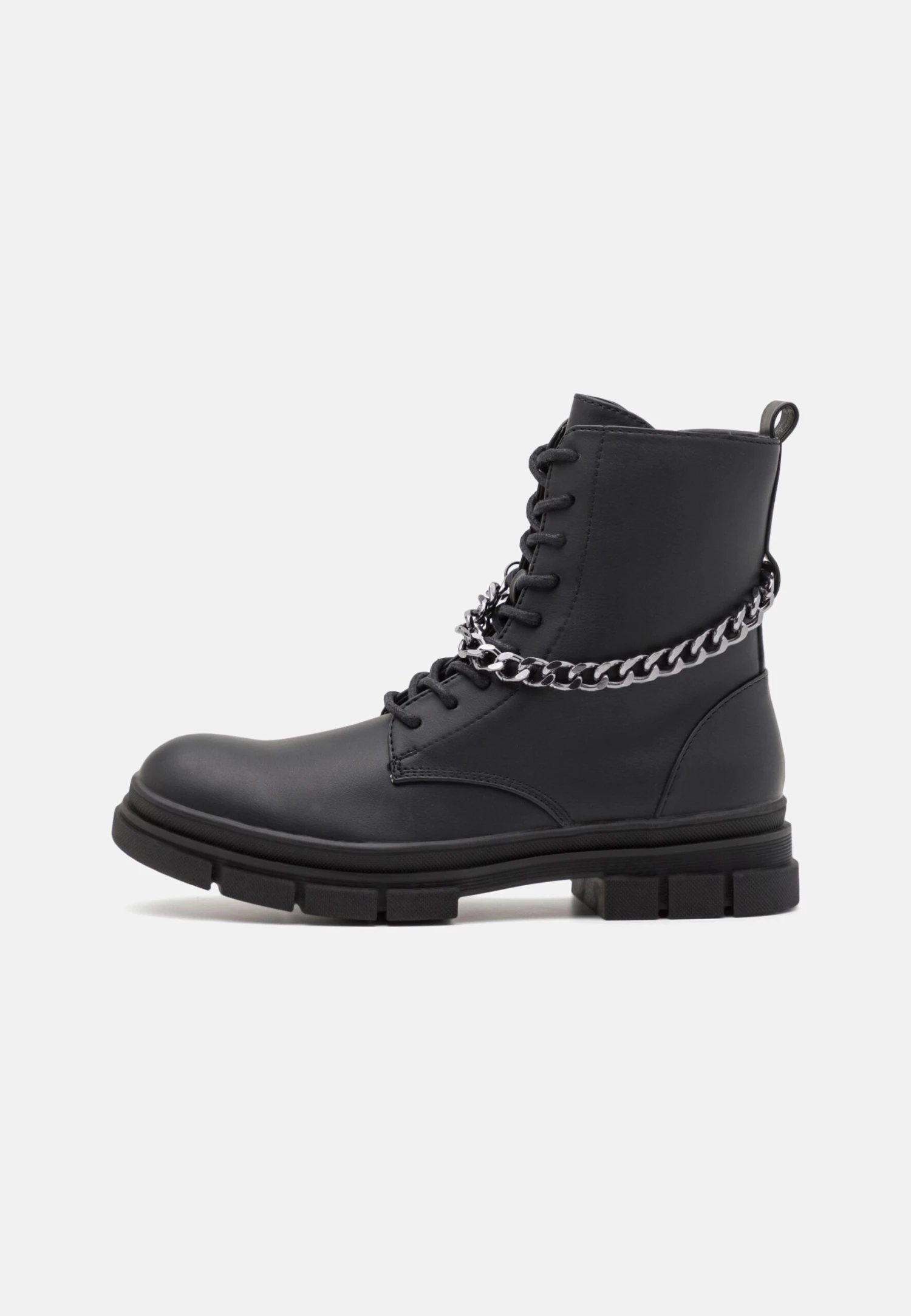 YOURTURN Unisex - Lace-Up Ankle Boots - Black 3 YOURTURN Unisex - Lace-Up Ankle Boots - Black