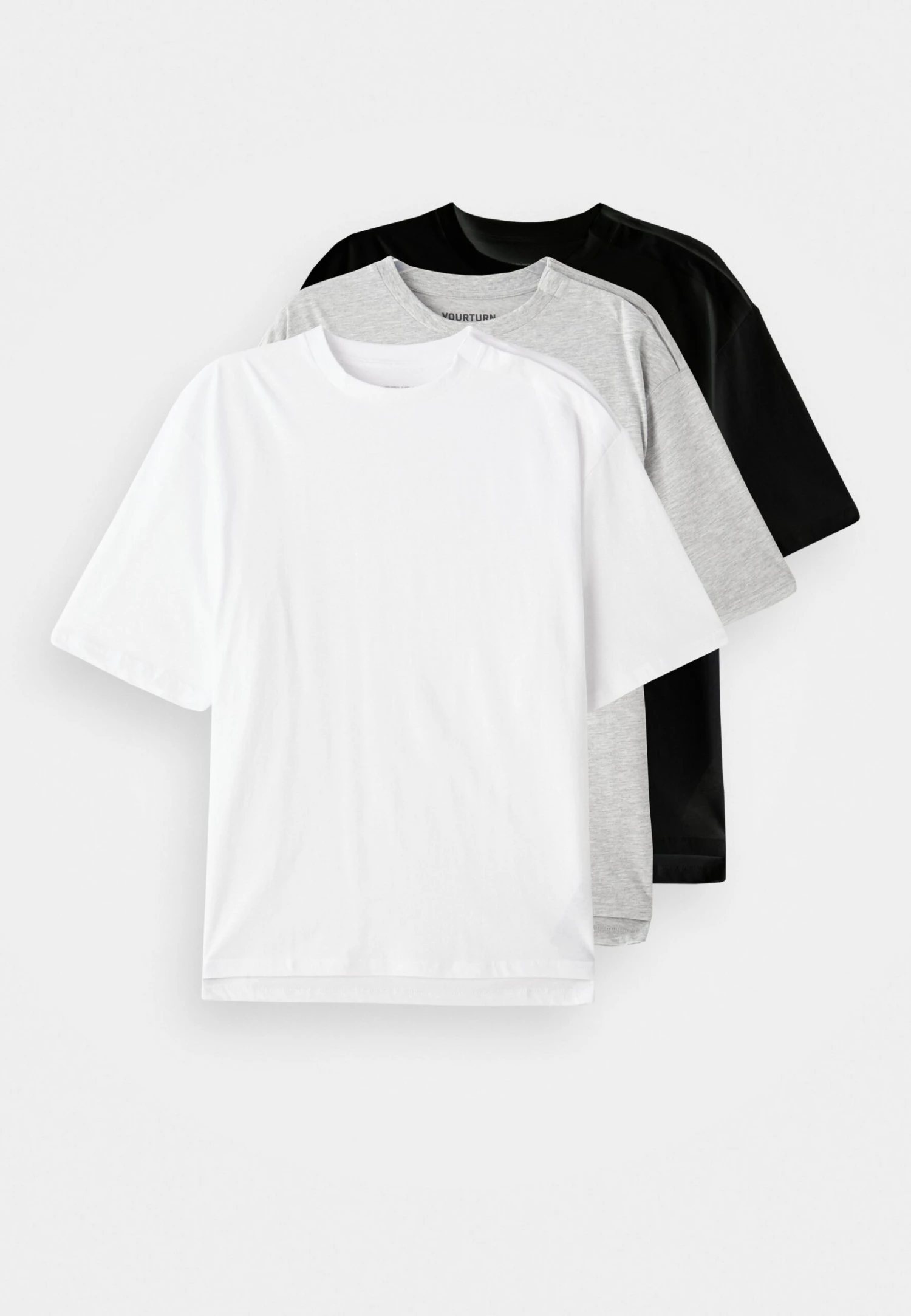 YOURTURN UNISEX 3 PACK - Basic T-shirt - 1x True Black / 1x Bright White 11-0601 Tcx / 1x H03c 8 YOURTURN UNISEX 3 PACK - Basic T-shirt - 1x True Black / 1x Bright White 11-0601 Tcx / 1x H03c - Image 6