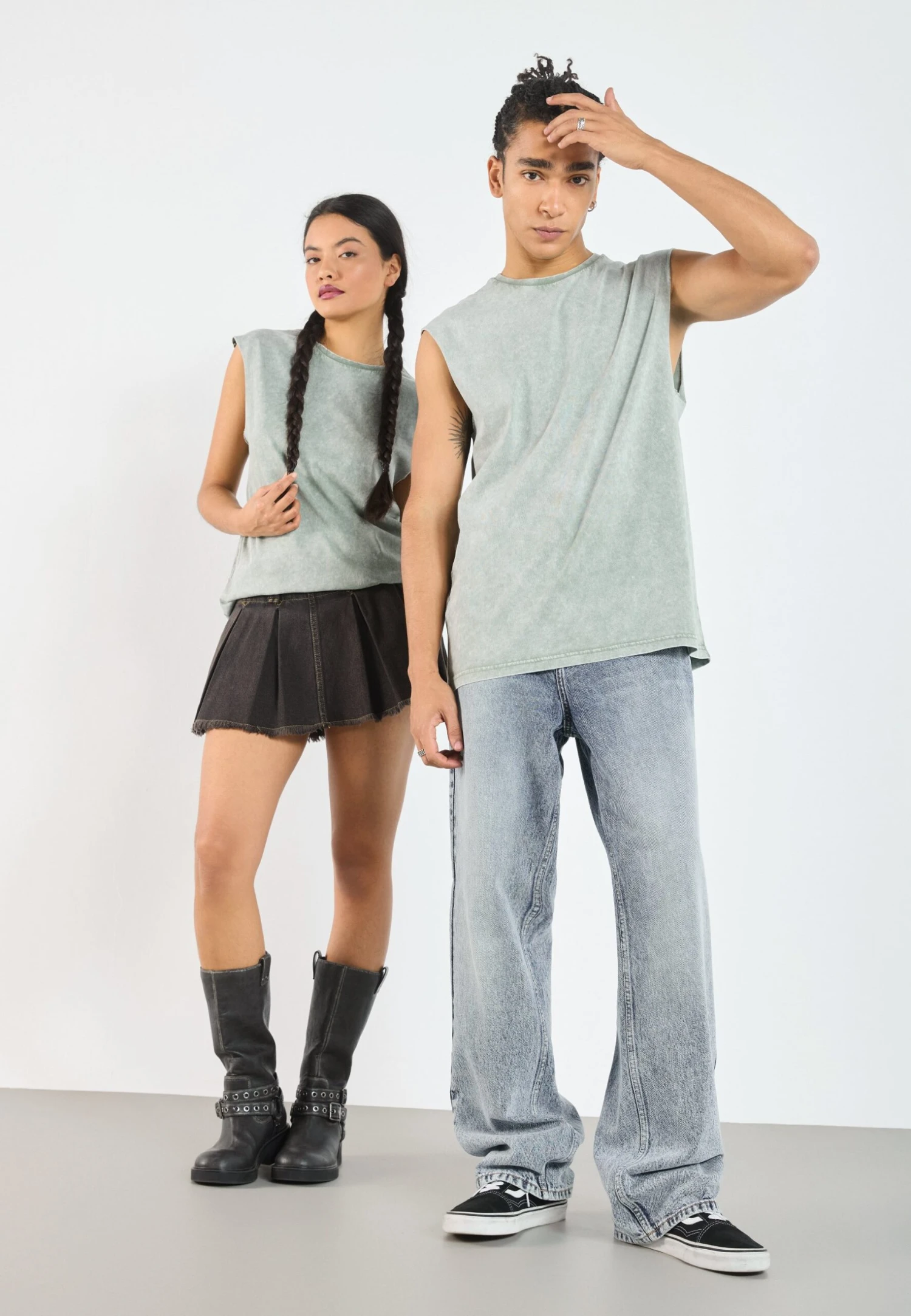 YOURTURN UNISEX 2 PACK - Print T-shirt - Sea Spray/desert Taupe 3 YOURTURN UNISEX 2 PACK - Print T-shirt - Sea Spray/desert Taupe