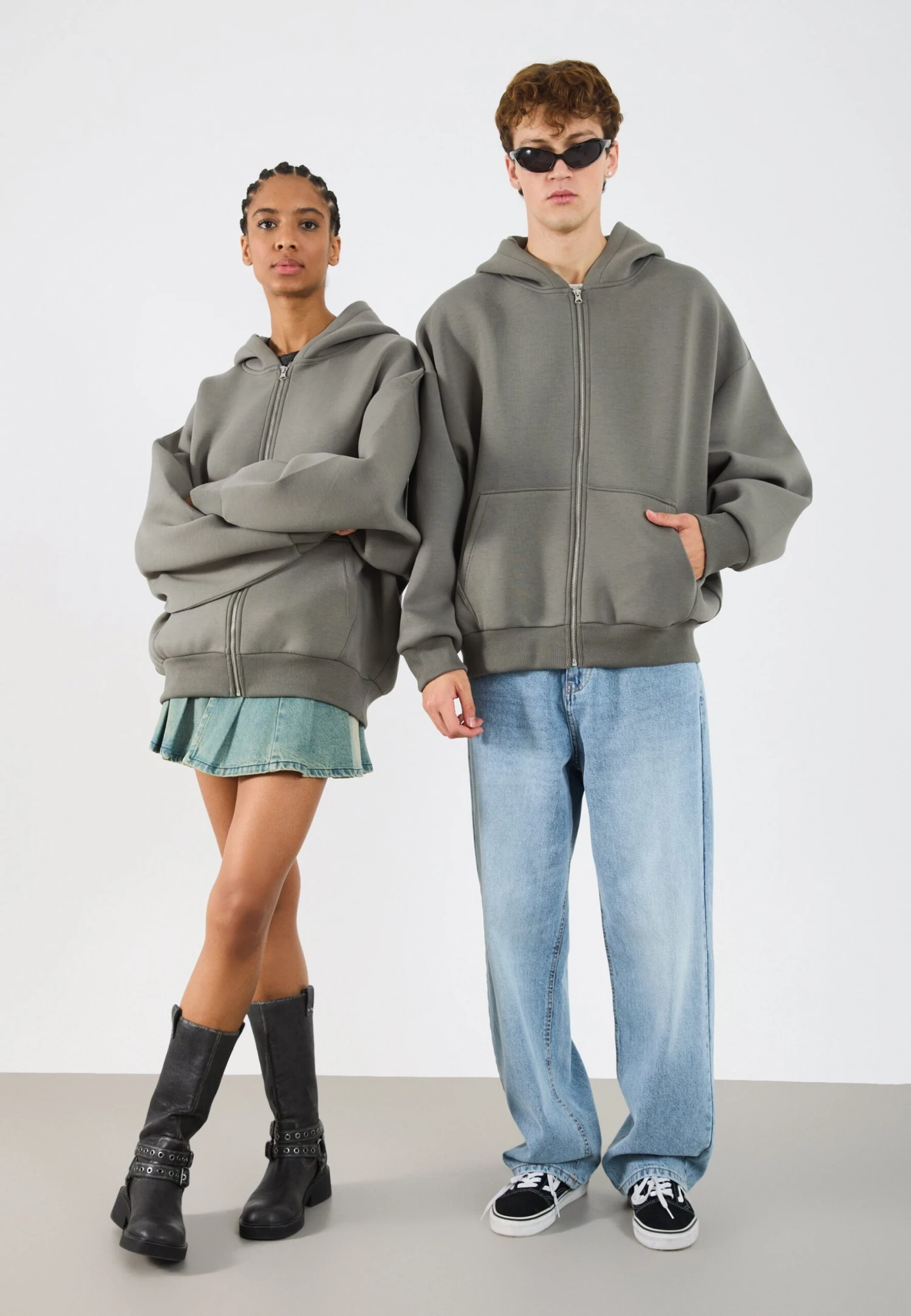 YOURTURN SCUBA ZIP UNISEX - Zip-up Sweatshirt - Castor Gray 4 YOURTURN SCUBA ZIP UNISEX - Zip-up Sweatshirt - Castor Gray - Image 2