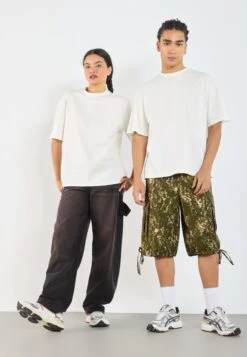 YOURTURN UNISEX 2 PACK BASIC BOXY T SHIRT - Basic T-shirt - Coffee Bean/egret