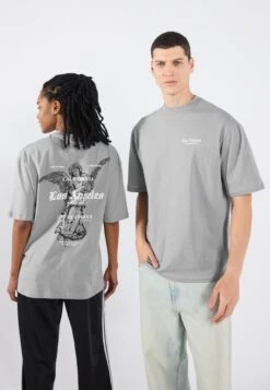 YOURTURN UNISEX - Print T-shirt - Grey