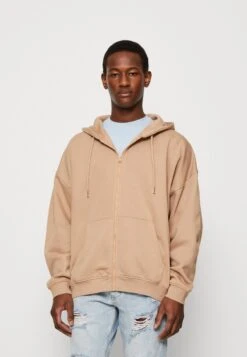 YOURTURN Unisex - Zip-Up Sweatshirt - Tan