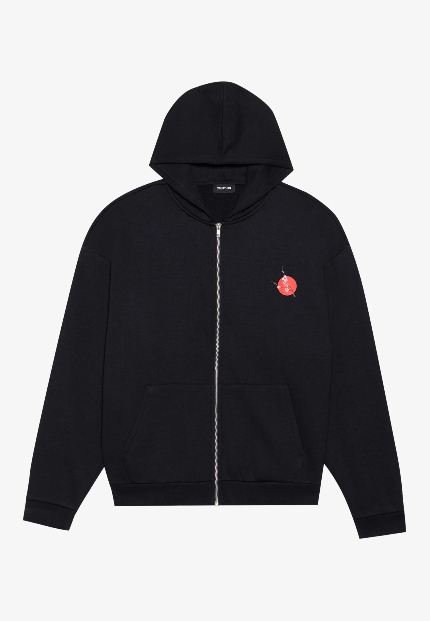 YOURTURN UNISEX - Zip-up Sweatshirt - True Black 8 YOURTURN UNISEX - Zip-up Sweatshirt - True Black - Image 6