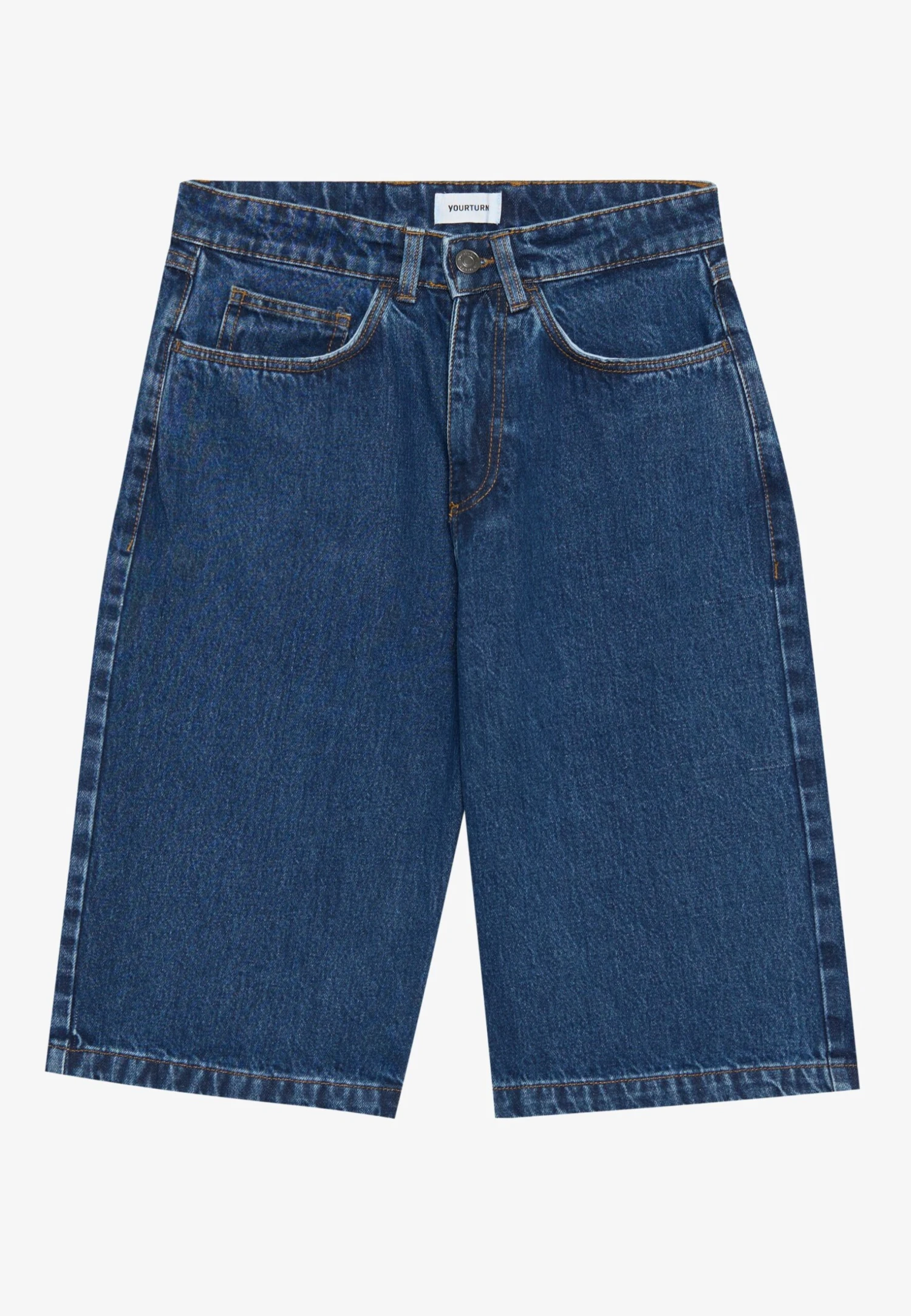 YOURTURN UNISEX - Denim Shorts - Black Denim 10 YOURTURN UNISEX - Denim Shorts - Black Denim - Image 8