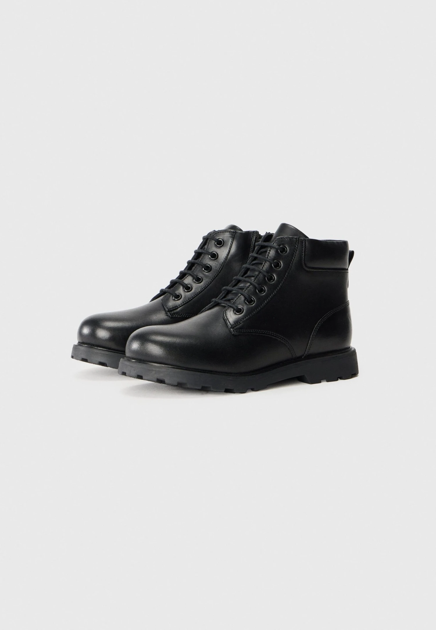 LEATHER UNISEX - Lace-up Ankle Boots - Black 4 LEATHER UNISEX - Lace-up Ankle Boots - Black - Image 2