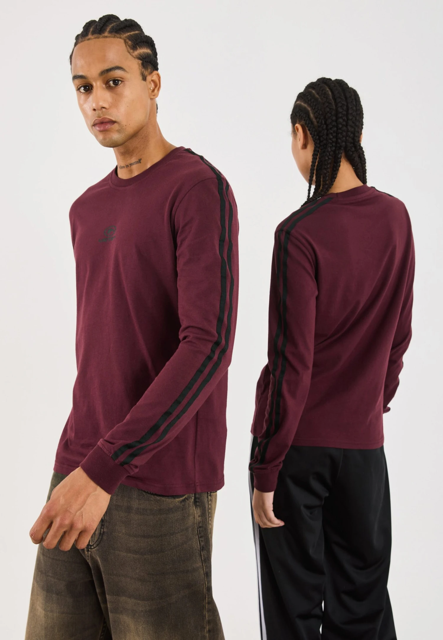 YOURTURN UNISEX - Long Sleeved Top - Bordeaux 5 YOURTURN UNISEX - Long Sleeved Top - Bordeaux - Image 3