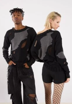 YOURTURN UNISEX - Jumper - Black/beige