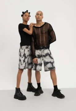 YOURTURN Unisex - Denim Shorts - Black Denim -Yourturn Shop 6088e2d2a2b147c19ffdb126c24f3902