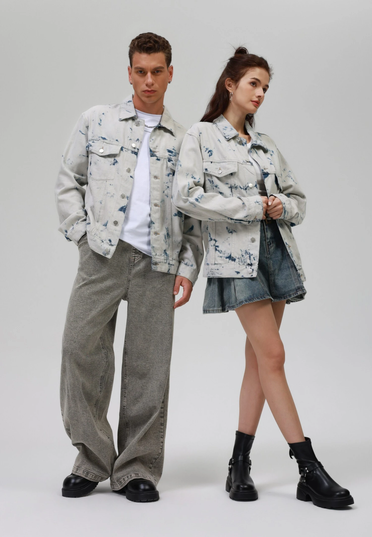 YOURTURN UNISEX - Denim Jacket - Rinsed 4 YOURTURN UNISEX - Denim Jacket - Rinsed - Image 2