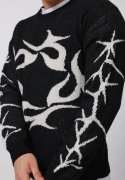 YOURTURN UNISEX - Jumper - Black /ivory -Yourturn Shop 61e904412b1d46b7aa2ab84eac9dad2c